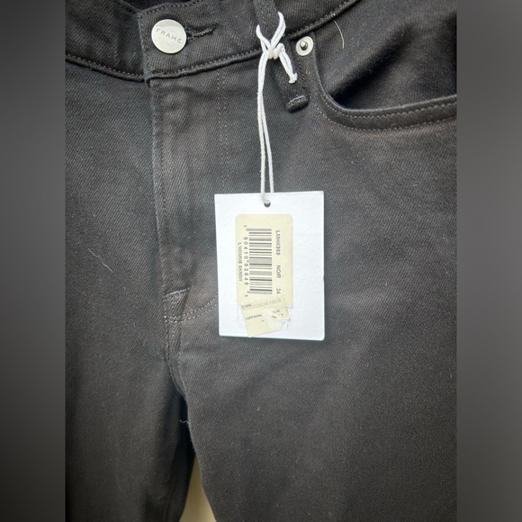 NWT Frame Denim L'Homme Skinny Jeans Black Size 34 - Picture 3 of 7